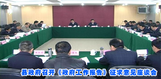 县政府召开《政府工作报告》征求意见座谈会