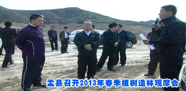 盂县召开2013年春季植树造林观摩会