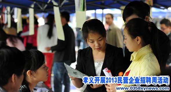 孝义开展2013民营企业招聘周活动